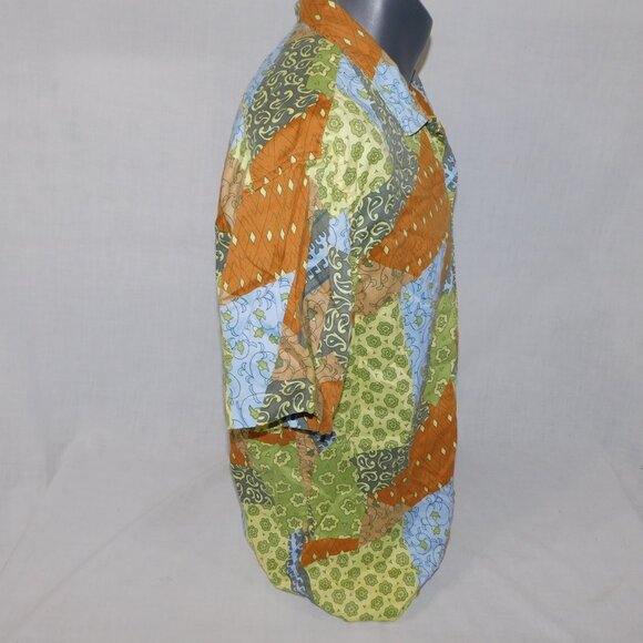 Levi's Sunset Camp Bandana Collage Mens L Button Front Shirt Patchwork - Picture 7 of 10